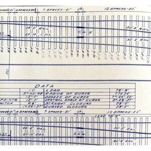 1959 Railroad Bangor Aroostook Original Blueprint 10 Turnout Crossover A6 DWDD11